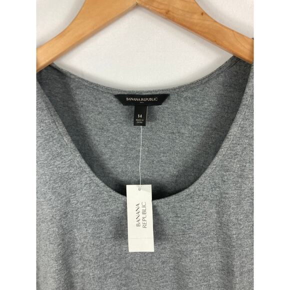 NWT Banana Republic Grey Black Sleeveless Dress Size 14 - Picture 3 of 6